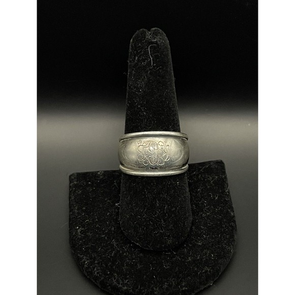 James Avery 925 Sterling Silver Monogram Ring Size 8.75 - Picture 2 of 11